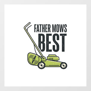 Father Mows Best Vintage Lawn Mower Shirt Design_1 Floor Decals