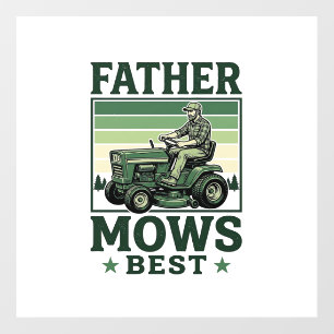 Father Mows Best Vintage Lawn Mower Shirt Design_1 Floor Decals
