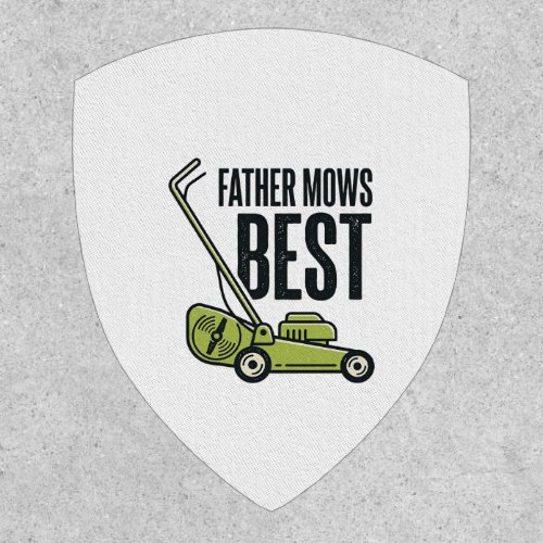 Father Mows Best Vintage Lawn Mower Shirt Design_1 Patch