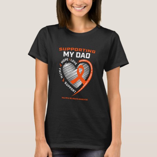 Father Ms  Products Dad Multiple Sclerosis Awarene T_Shirt