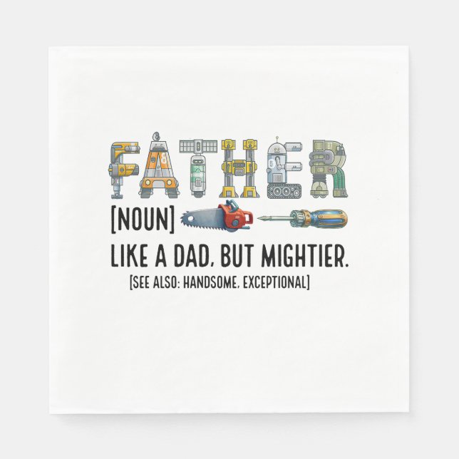 Father Noun Napkins (Front)