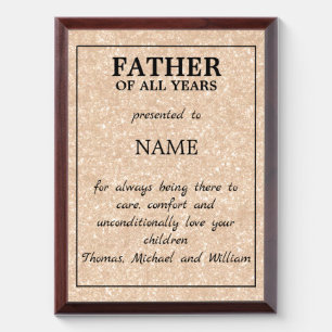 Father Of All Years Award Plaque