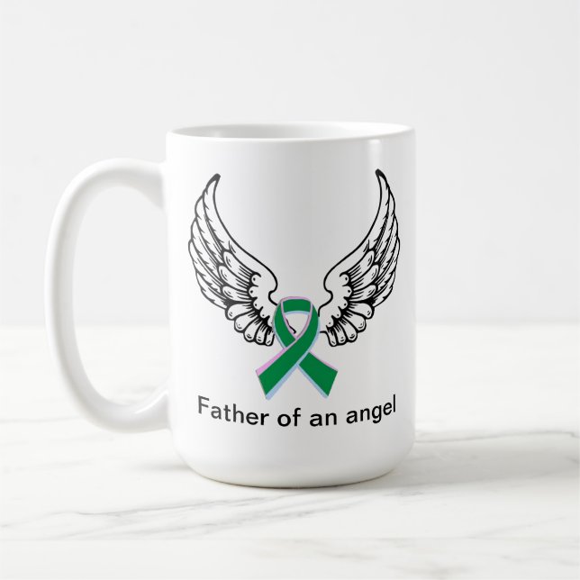 Father of an angel - anencephaly coffee mug (Left)