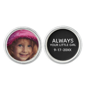 FATHER OF BRIDE CUFFLINKS. ALWAYS YOUR LITTLE GIRL CUFFLINKS