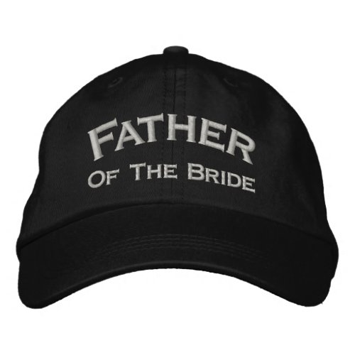Father Of Bride Embroidered Wedding Hat