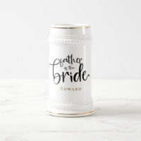 Father of Bride Gift Name Gold Black Typography