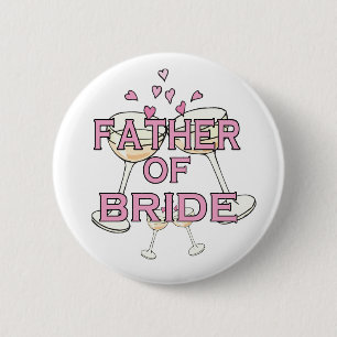 Father of Bride ID Pinback Button