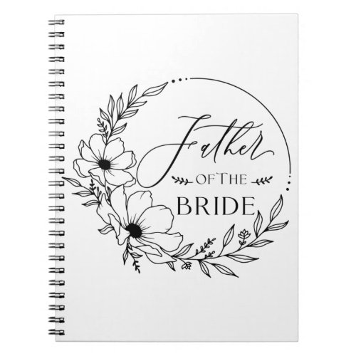 father of bride notebook