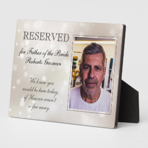 Father of Bride Photo Stars Seat Memorial Wedding Plaque
