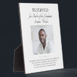Father of Graduate In Heaven Memorial With Photo Plaque<br><div class="desc">This elegant Father of the Graduate graduation memorial standing plaque, with it's touching poem and a photo of the graduate’s dad, is a beautiful way to remember and pay tribute to him on your big day. Place this on the chair he would have sat in at the ceremony and/or the...</div>