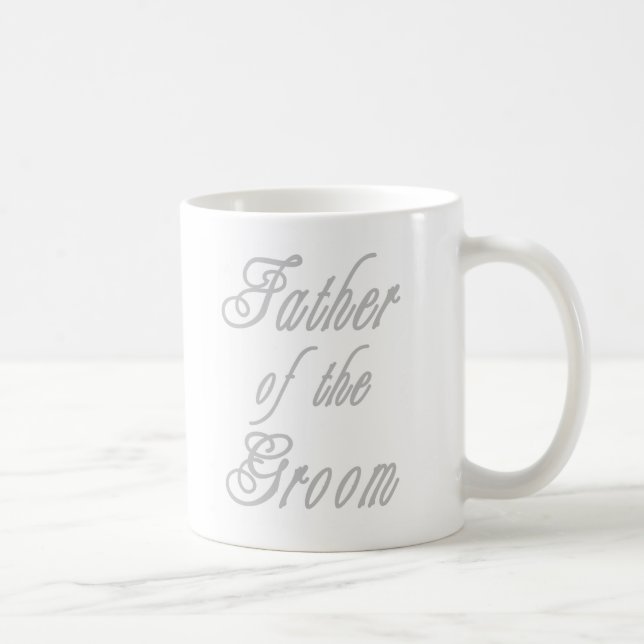 Father of Groom Classy Grays Coffee Mug (Right)