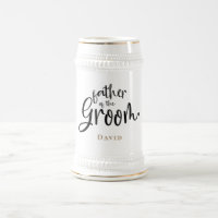 Father of Groom Gift Name Gold Black Typography