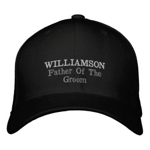 Father Of Groom Gift Script Name Cool Classic  Embroidered Baseball Cap