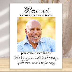 Father Of Groom Photo Heaven Memorial Wedding Foam Board