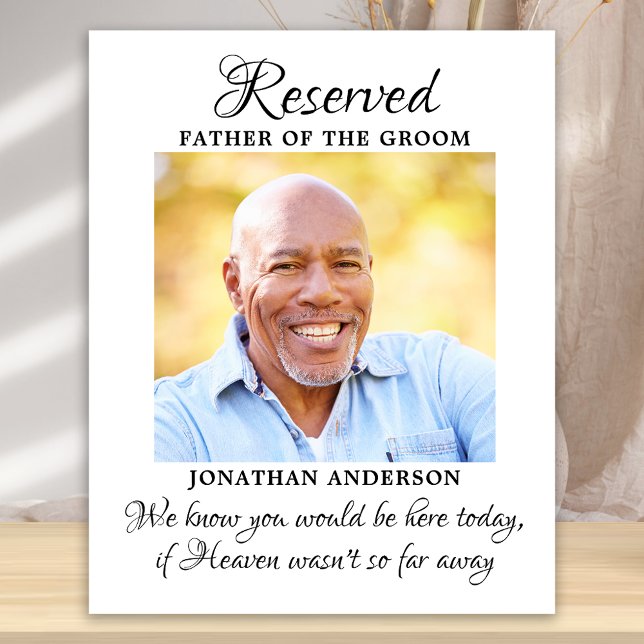Father Of Groom Photo Heaven Memorial Wedding Foam Board (Creator Uploaded)
