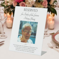 Father of Groom Photo Save A Seat Wedding Memorial