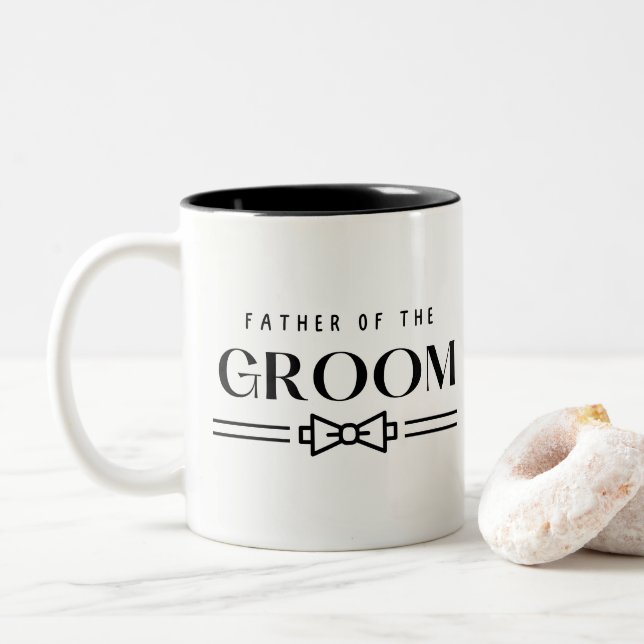 Father of Groom Two-Tone Coffee Mug (With Donut)