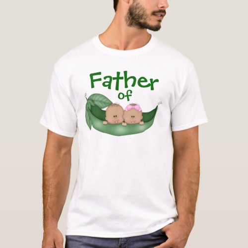 Father of Mixed Twins dark skin T_Shirt