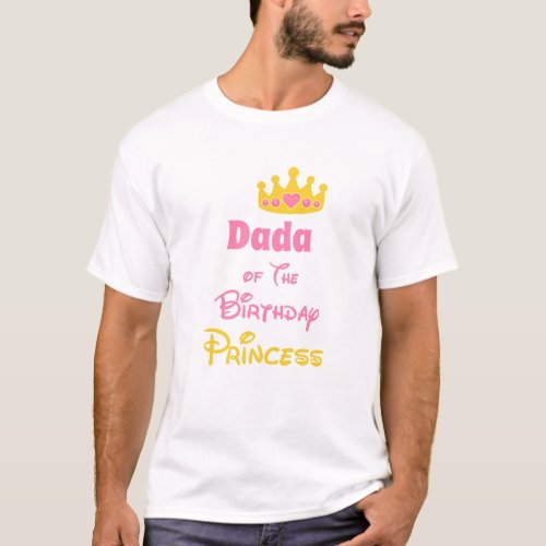 Father of the Birthday Princess Personalized Name T_Shirt
