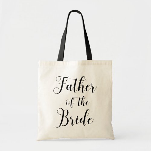 Father of the bride Black and white wedding bag