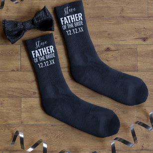 Father of the Bride Black Wedding Socks