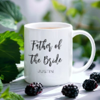 Father of the Bride Black White Wedding Mug