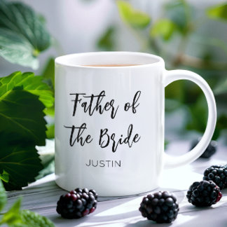 Father of the Bride Black White Wedding Mug