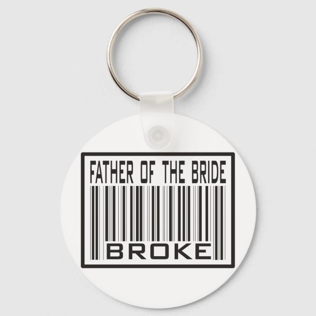 Father of the Bride Broke Keychain (Front)