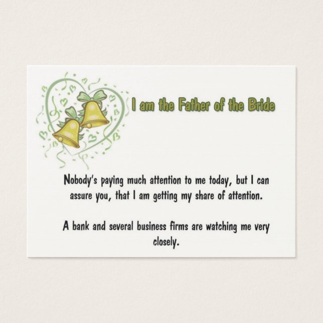 Father of the Bride Business Card (Front)