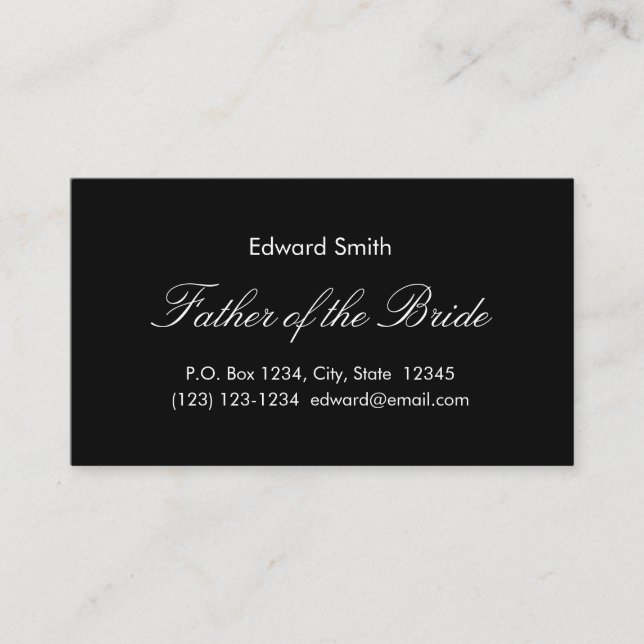 Father of the Bride Business Cards (Front)