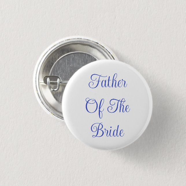 Father Of The Bride Button (Front & Back)