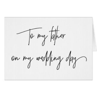 Father of the Bride Card