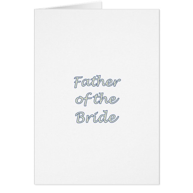 Father Of The Bride Cards (Front)