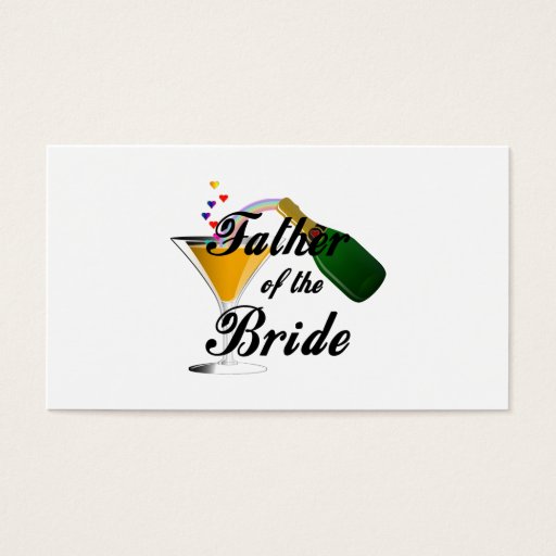 Customizable Father of the Bride Champagne Toast Business Card