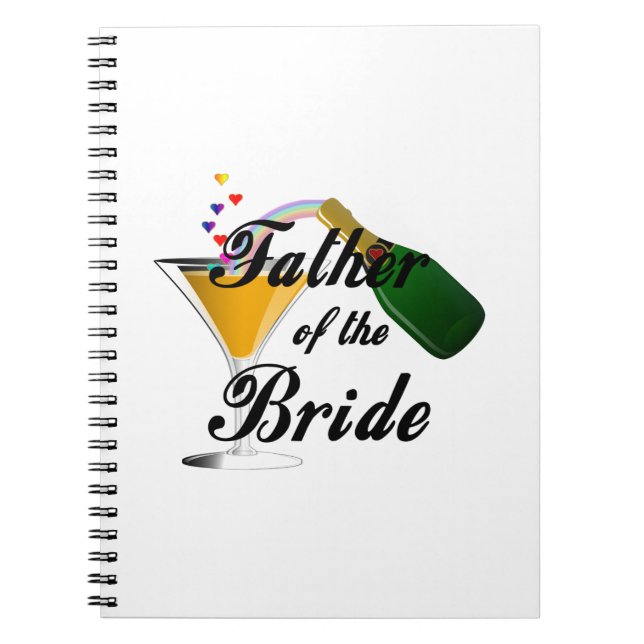 Father of the Bride Champagne Toast Notebook (Front)