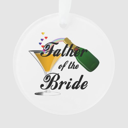 Father of the Bride Champagne Toast Ornament