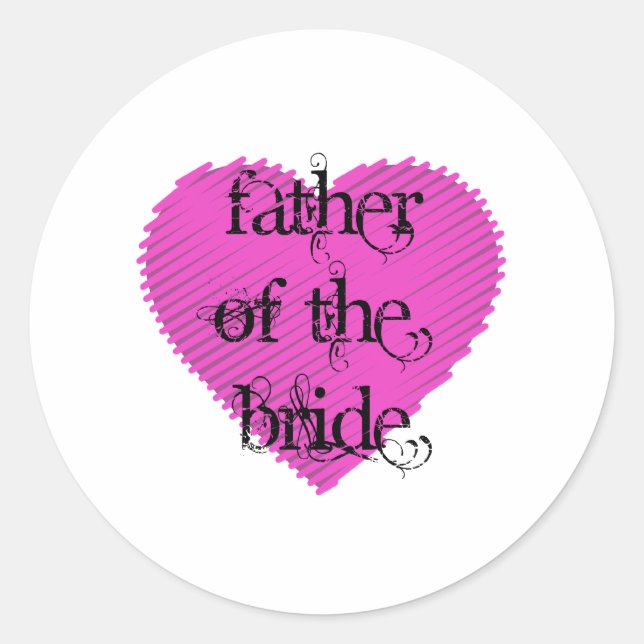 Father of the Bride Classic Round Sticker (Front)