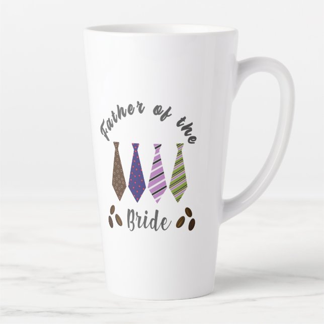 Father of the bride colorful tie coffee mug (Right)