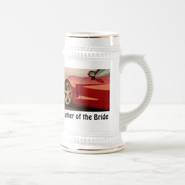Father of the Bride Corvette Beer Stein (Right)