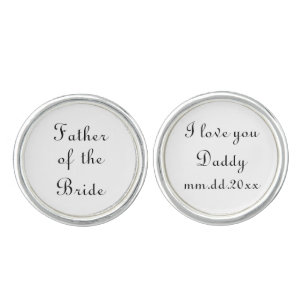 Father of the Bride Cufflinks Dad Wedding Day Gift