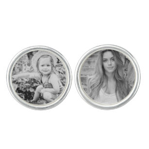 Father of the Bride Custom Now Then Photo Cufflink