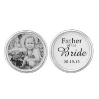 Father of the Bride Custom Photo Cufflink