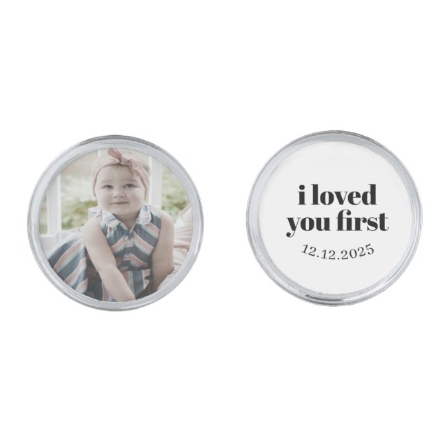 Father of the Bride Custom Photo Cufflinks (Front)