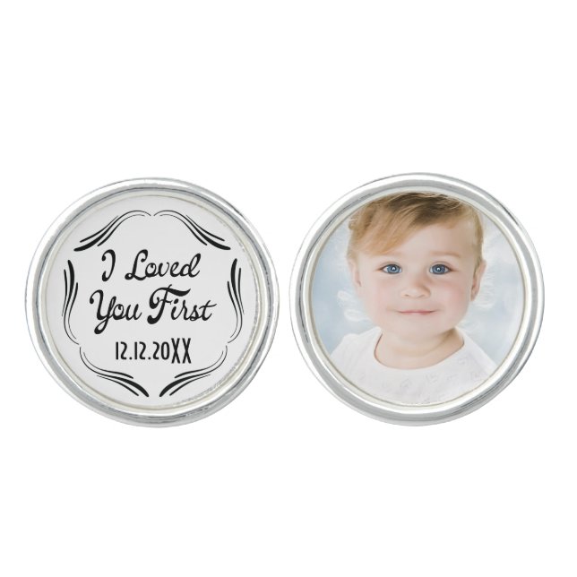 Father of The Bride Custom Photo Cufflinks (Front)