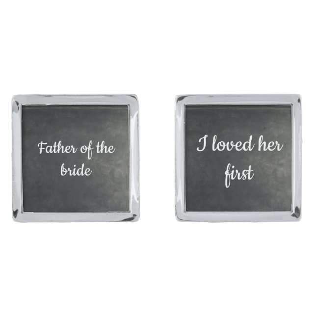 Father of The Bride Custom Photo Cufflinks (Front)