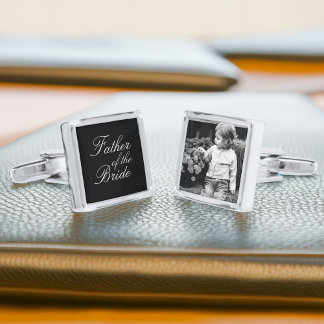 Father of The Bride Custom Photo Cufflinks