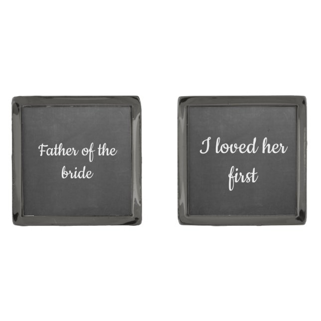 Father of The Bride Custom Photo Cufflinks (Front)