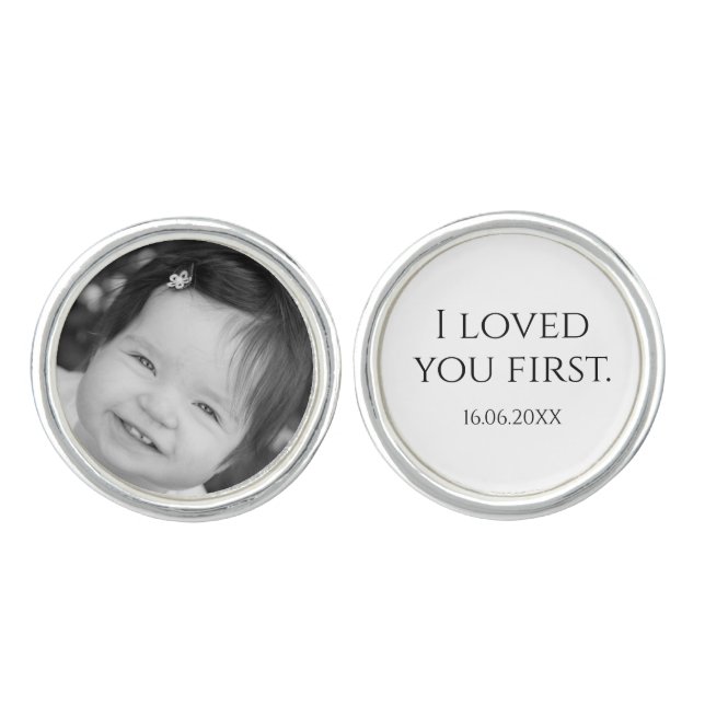 Father of the Bride Custom Photo  Cufflinks (Front)