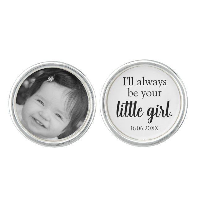 Father of the Bride Custom Photo  Cufflinks (Front)
