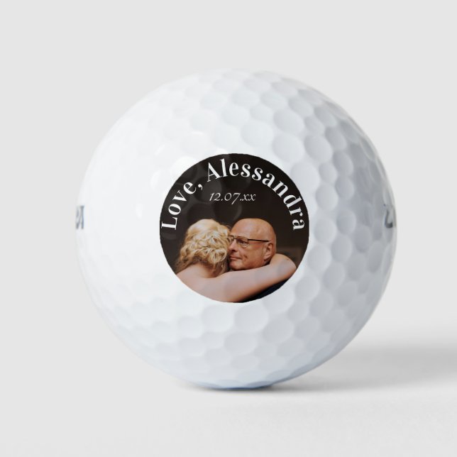Father of the Bride Custom Photo Golf Balls (Front)